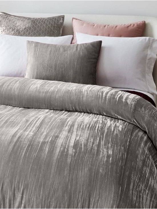 West Elm Other - West Elm Silver Gray Ruffled Standard Shams - Pair